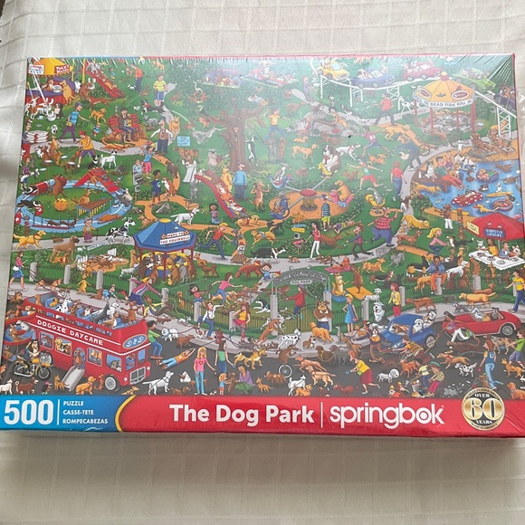 Springbok 'The Dog Park' 500 Piece Puzzle - Picture 1 of 4